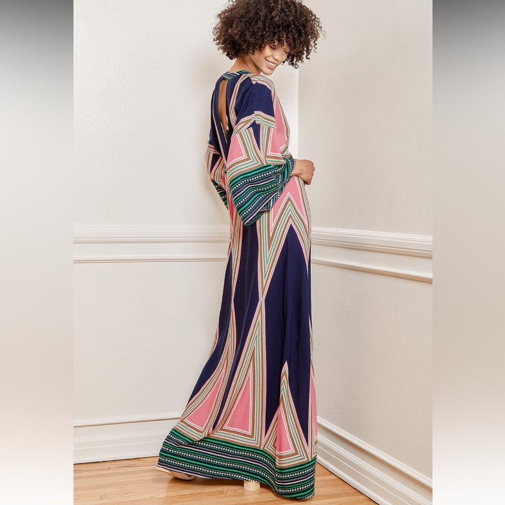 Lulus Montecito Printer Maxi Dress Sz S